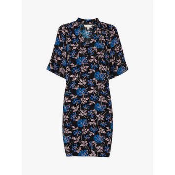 Whistles Elderberry Print Dress Black Blue