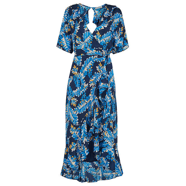 Whistles Josephine Print Wrap Dress Blue Multi myonewedding