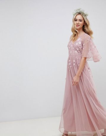 cape maxi gown