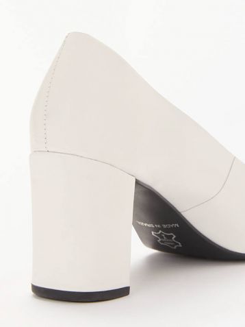 John Lewis & Partners Alannah Court Shoes White Leather