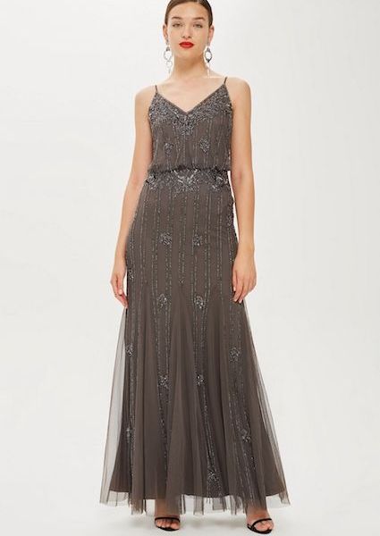 lace and beads picasso maxi dress