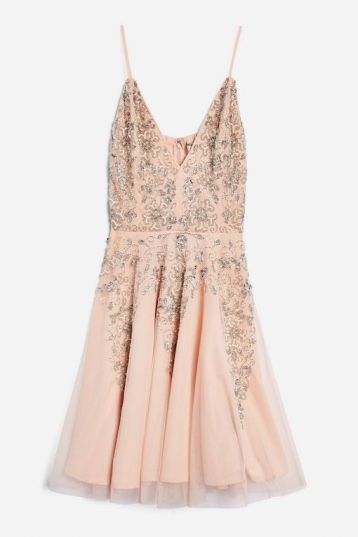 Roxanne Petite Skater Dress Pink Blush