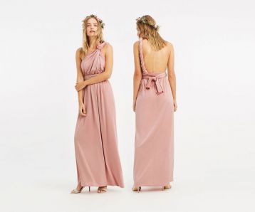 Oasis Annie Multiway Bridesmaid Maxi Blush Pink