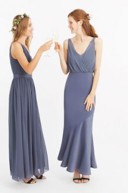 Oasis Slinky Bow Maxi Bridesmaid Dress Mid Grey