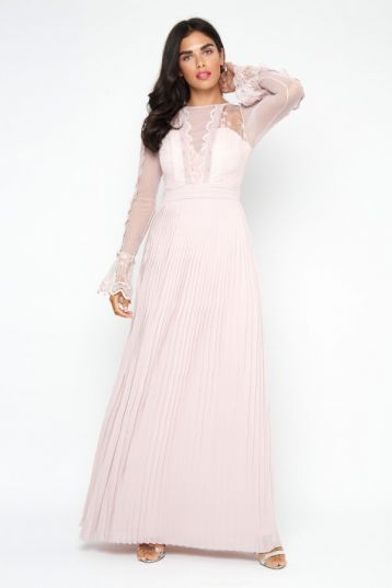 TFNC Isaliya Lace Maxi Bridesmaid Dress Pink Blush
