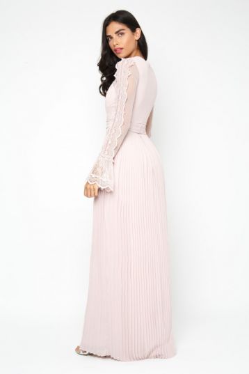 TFNC Isaliya Lace Maxi Bridesmaid Dress Pink Blush