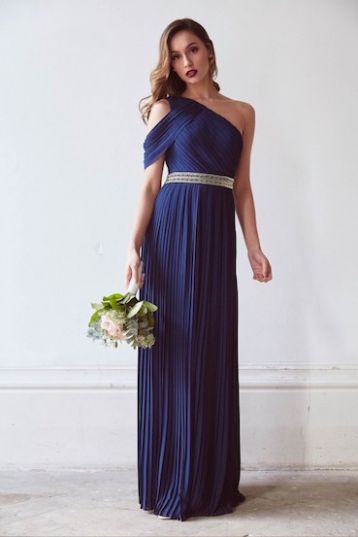 TFNC Jovie Bridesmaid Maxi Dress Navy