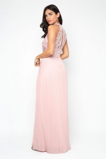 TFNC Madison Pearl Pink Maxi Bridesmaid Dress Blush