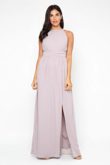 TFNC Martha Maxi Bridesmaid Dress Grey