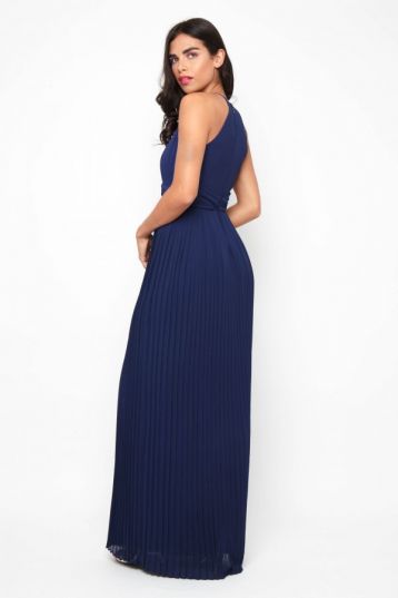 TFNC Polina Navy Maxi Bridesmaid Dress Blue