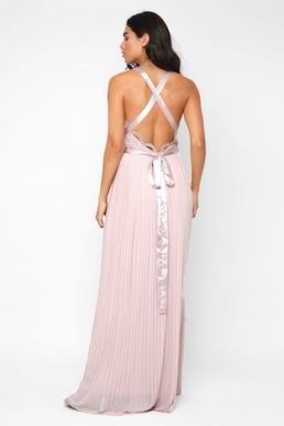 TFNC Viva Mink Lace Maxi Bridesmaid Dress Pink Blush