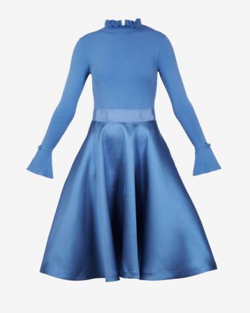 Ted Baker ZADI Frill Cuff Dress Blue