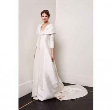 Amanda Wakeley Alberta Wedding Coat Ivory