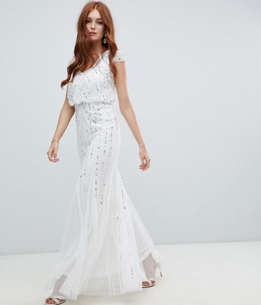 amelia rose 2 in 1 embellished maxi dress