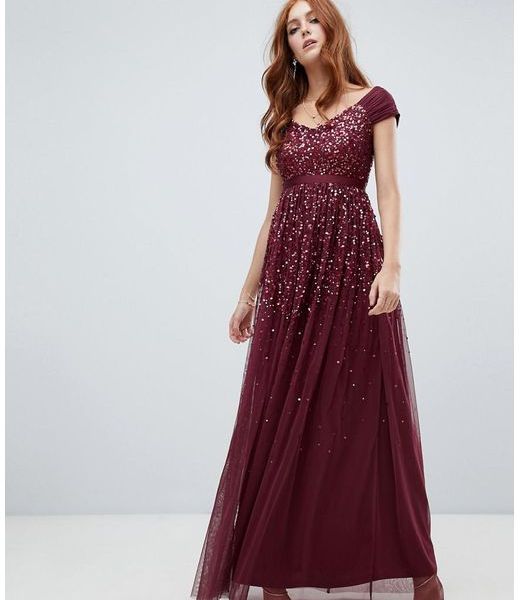 amelia rose 2 in 1 embellished maxi dress