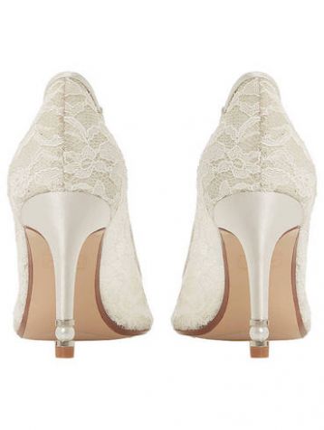 Dune Bridal Collection Aisle Faux Pearl Heel Court Shoes, Ivory - Image 3