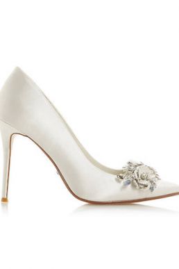 Dune Bridal Collection Brydee Flower Garden Court Shoes Ivory