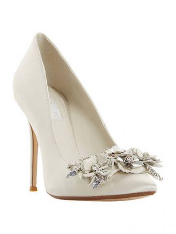 Dune Bridal Collection Brydee Flower Garden Court Shoes Ivory