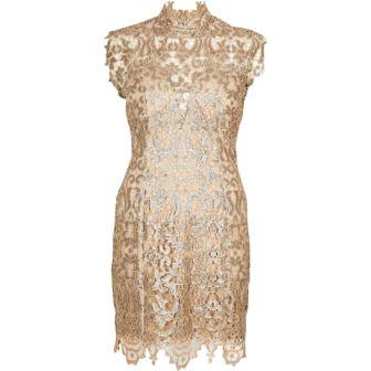 gold lace dress uk