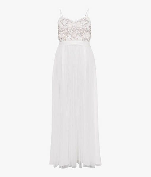 genoa embroidered maxi wedding dress