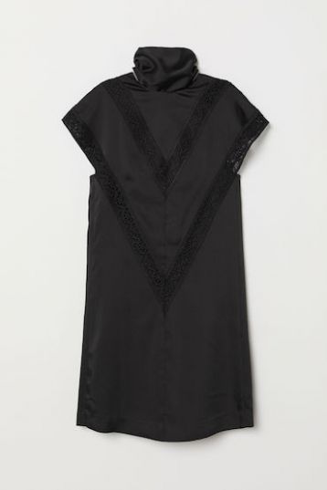 H&M Dress with lace Black