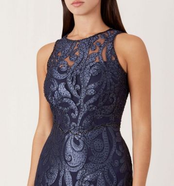 Hobbs Gabrielle Maxi Dress Navy Blue