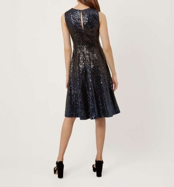 Hobbs Robin Sequin Dress Black