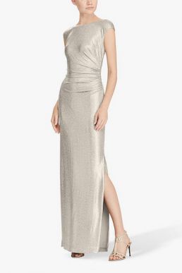 Lauren Ralph Lauren Walt Cap Sleeve Dress Gold