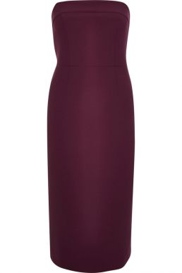 River Island purple bow bandeu bodyon dress