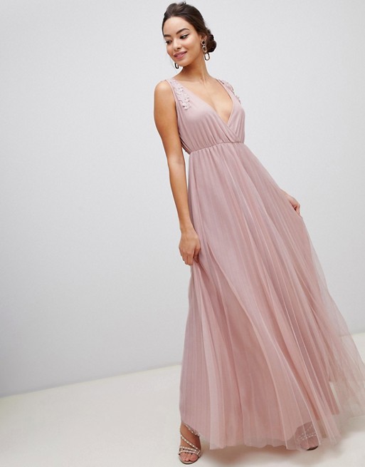 Blush pink maxi dress uk deals