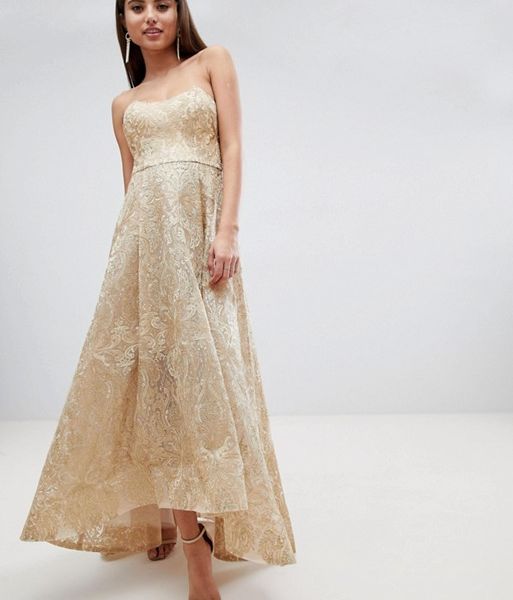 gold maxi dress uk