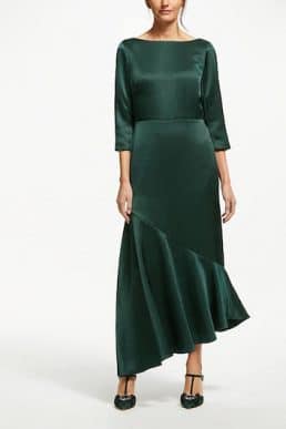 Boden Rebecca Satin Maxi Dress Chatsworth Green