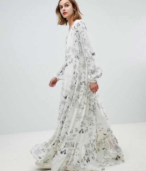 black floral maxi dress uk