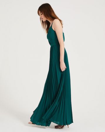 Phase Eight Giovanna Pleated Maxi Bridesmaid Dress Green