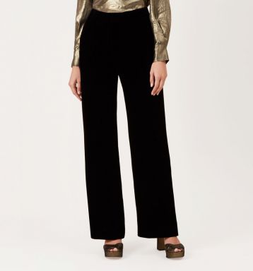 Hobbs Harlow Velvet Trouser Black