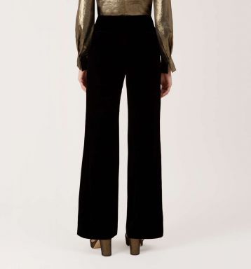 Hobbs Harlow Velvet Trouser Black