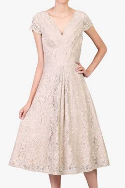 jolie moi lace bodice pleated maxi dress