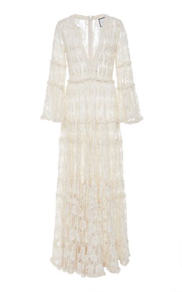 Alexis Alvin Beaded Lace Maxi Dress, Ivory - myonewedding.co.uk