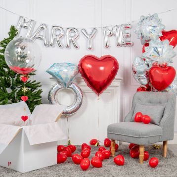 Inflated White Christmas Proposal Package Silver