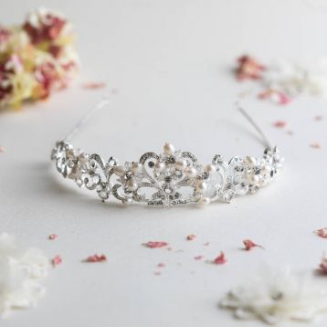 Lorena Crystal And Pearl Tiara