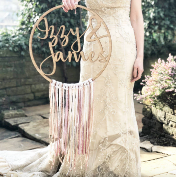 Personalised Wedding Boho Fringe Hoop