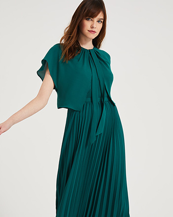 phase eight giovanna pleated maxi dress