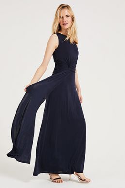 Phase Eight Jojo One Shoulder Maxi Bridesmaid Dress Navy