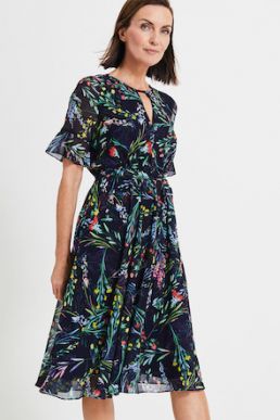 Phase Eight Kristen Floral Print Dress Navy Multi