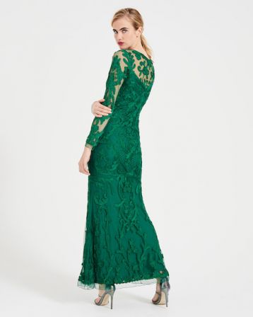 Phase Eight Nikita Tapework Maxi Sleeve Dress Green