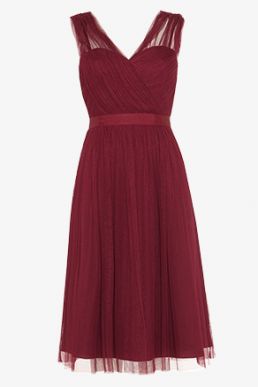 Phase Eight Romy Tulle Bridesmaid Dress Merlot Red