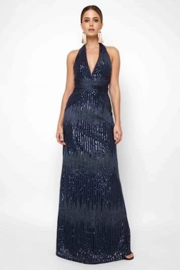 TFNC Satya Navy Sequin Maxi Dress