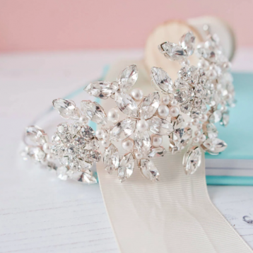 Pearl And Diamante Side Headdress