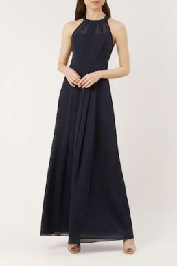 Hobbs Alexis Lurex Dress Deep Navy