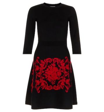 Hobbs Aliza Peint Sleeve Dress Black Red